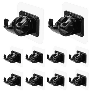 10PCS Adhesive Curtain Rod Holders No Drill Brackets Hooks