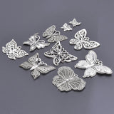 10PCS Butterfly Pendant Charms for Jewelry Making DIY Supplies