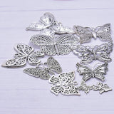 10PCS Butterfly Pendant Charms for Jewelry Making DIY Supplies