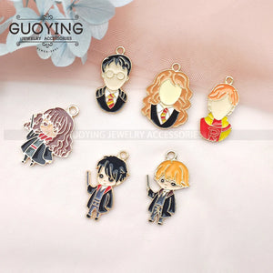 10PCS Magic School Charm Cartoon Pendant for DIY Jewelry