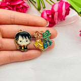 10PCS Magic School Charm Pendant DIY Keychain Earrings Jewelry Accessories