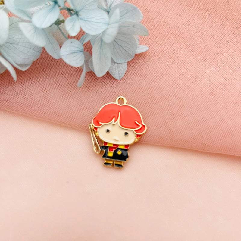 10PCS Magic School Charm Pendant DIY Keychain Earrings Jewelry Accessories