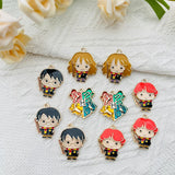 10PCS Magic School Charm Pendant DIY Keychain Earrings Jewelry Accessories