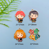 10PCS Magic School Charm Pendant DIY Keychain Earrings Jewelry Accessories