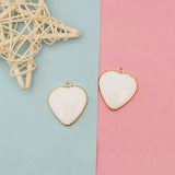 10PCS Enamel Charms Drop Oil Round Heart Pendants DIY Jewelry Accessory
