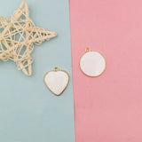 10PCS Enamel Charms Drop Oil Round Heart Pendants DIY Jewelry Accessory