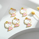 10PCS Alloy Animal Pendant Earrings DIY Keychain Bracelet Making Charms