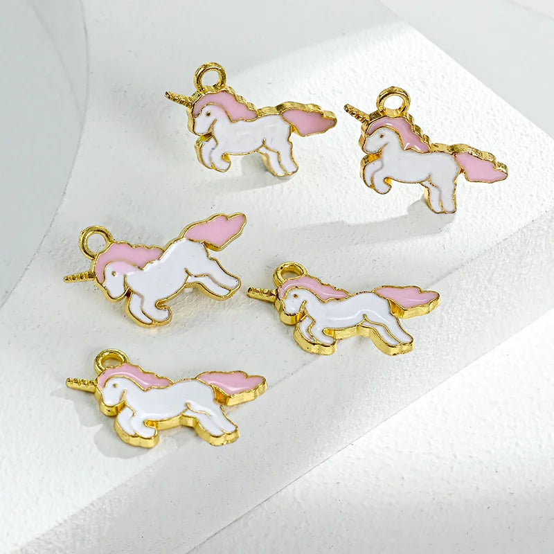 10PCS Alloy Animal Pendant Earrings DIY Keychain Bracelet Making Charms