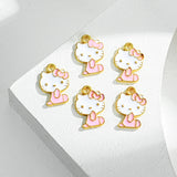 10PCS Alloy Animal Pendant Earrings DIY Keychain Bracelet Making Charms