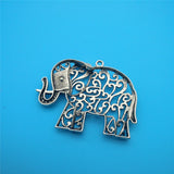 10PCS Elephant Charms Antique Bronze Necklace Pendant Jewelry Making
