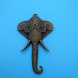 10PCS Elephant Charms Antique Bronze Necklace Pendant Jewelry Making