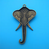 10PCS Elephant Charms Antique Bronze Necklace Pendant Jewelry Making
