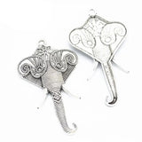 10PCS Elephant Charms Antique Bronze Necklace Pendant Jewelry Making