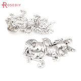 10PCS Antique Bronze Unicorn Horse Charms Pendants Jewelry Making Supplies