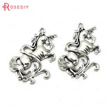 10PCS Antique Bronze Unicorn Horse Charms Pendants Jewelry Making Supplies