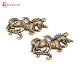 10PCS Antique Bronze Unicorn Horse Charms Pendants Jewelry Making Supplies
