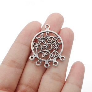 10PCS Antique Dream Catcher Charms for Boho Earring 36x28mm