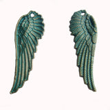 10PCS Bronze Angel Feather Wing Charms Pendants for DIY Necklace Making