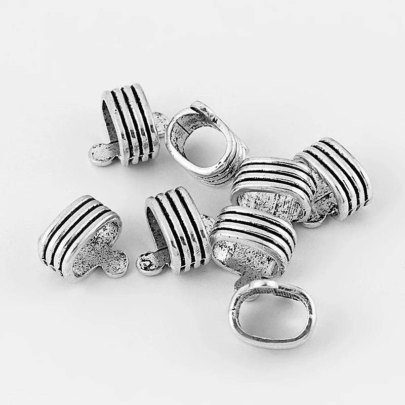 10PCS Slider Beads Fit Licorice Leather Cord Spacer Charms DIY Bracelet