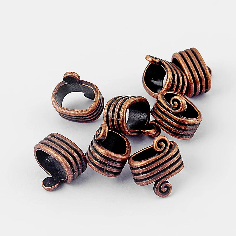 10PCS Slider Beads Fit Licorice Leather Cord Spacer Charms DIY Bracelet