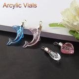 10PCS Arcylic Vial Pendants Rice Pendant Dolphin Jewelry