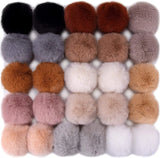 10PCS Faux Fur Pompom for DIY Keychain Shoes Hat Pom Pom Crafts 6/7/8/10cm