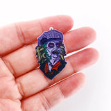 10PCS Beetlejuice Acrylic Anime Pendants Epoxy Resin Charms