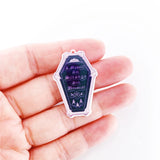 10PCS Beetlejuice Acrylic Anime Pendants Epoxy Resin Charms