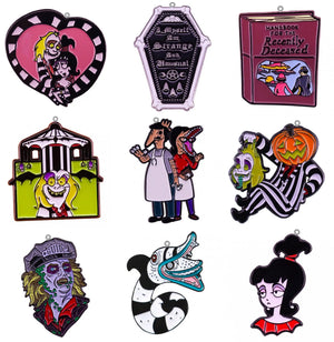 10PCS Beetlejuice Acrylic Anime Pendants Epoxy Resin Charms