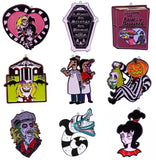 10PCS Beetlejuice Acrylic Anime Pendants Epoxy Resin Charms