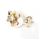 10PCS Bow Knot Skirt Rhinestone Locket Charms Jewelry