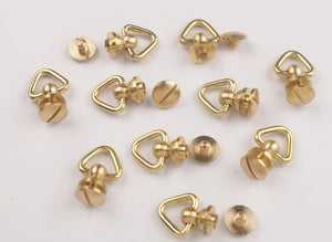 10PCS Brass Bag Nipple Nail Screw Clasps