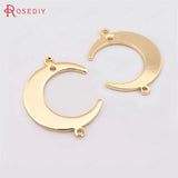 10PCS Brass Moon Charms Pendants Jewelry Making Supplies Diy Necklaces