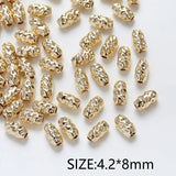 10PCS Brass Pleated Ball Beads Spacer Bead Jewelry Making 14k Plated DIY