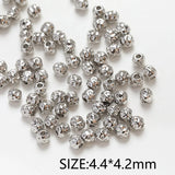 10PCS Brass Pleated Ball Beads Spacer Bead Jewelry Making 14k Plated DIY