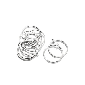 10PCS Brass Silver Plated Circle Charms Connector DIY Necklace Earrings Jewelry