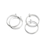 10PCS Brass Silver Plated Circle Charms Connector DIY Necklace Earrings Jewelry