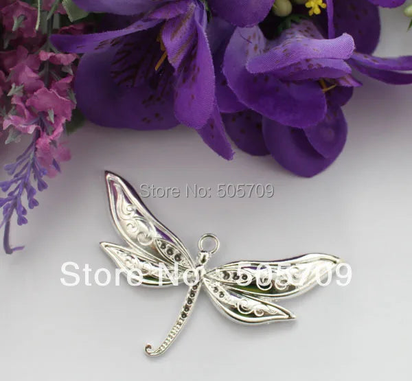 10PCS Dragonfly Metal Charm Pendants A19023SSP