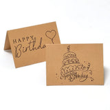 10PCS Brown Thank You Standable Cards for Birthday Party Supplies