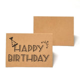 10PCS Brown Thank You Standable Cards for Birthday Party Supplies