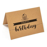 10PCS Brown Thank You Standable Cards for Birthday Party Supplies