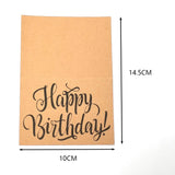 10PCS Brown Thank You Standable Cards for Birthday Party Supplies