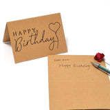 10PCS Brown Thank You Standable Cards for Birthday Party Supplies