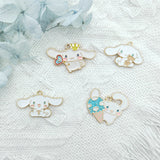 10PCS Cartoon Animal Alloy Bracelet Earrings DIY Dog Pendant Charm