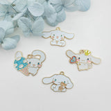 10PCS Cartoon Animal Alloy Bracelet Earrings DIY Dog Pendant Charm