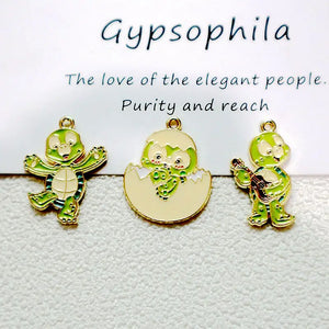 10PCS Cartoon Animal Turtle Alloy Enamel Pendant Charm DIY Accessory