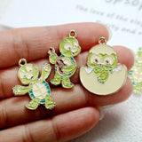 10PCS Cartoon Animal Turtle Alloy Enamel Pendant Charm DIY Accessory