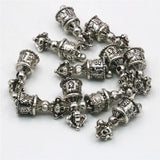 10PCS Carved Copper DIY Loose Beads Bell Tower Crafts Accessory