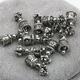 10PCS Carved Copper DIY Loose Beads Bell Tower Crafts Accessory