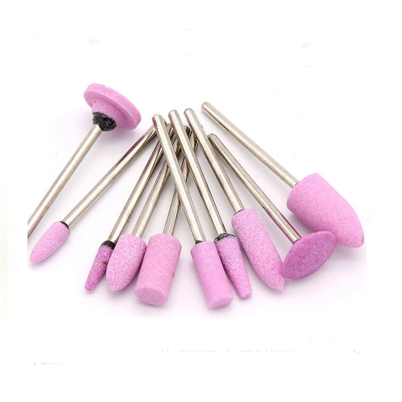 10PCS Ceramic Drill Bits 2.35MM Shank Jewelry Polishing Grinding Head